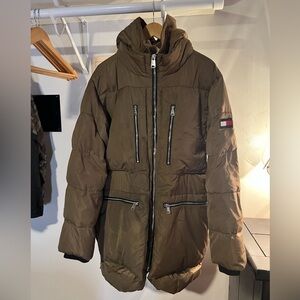 Tommy Hilfiger Men's Heavyweight Quilted Sherpa Hooded Parka